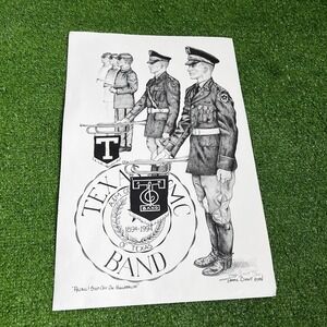 Vintage Texas A&M Fightin' Texas Aggie Band Poster Print Numbered 1994 EUC 19X12